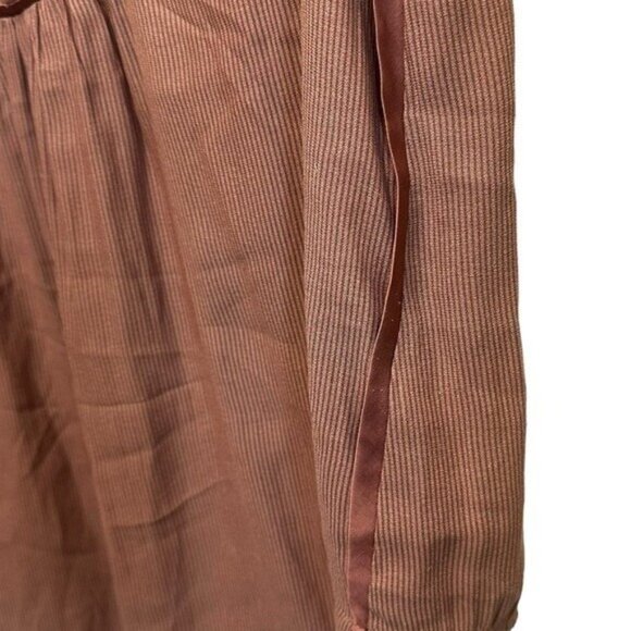 Free People XS Pebble Crepe Free Bird Top Terra Cotta Flowy Tunic Oversized - Picture 3 of 10